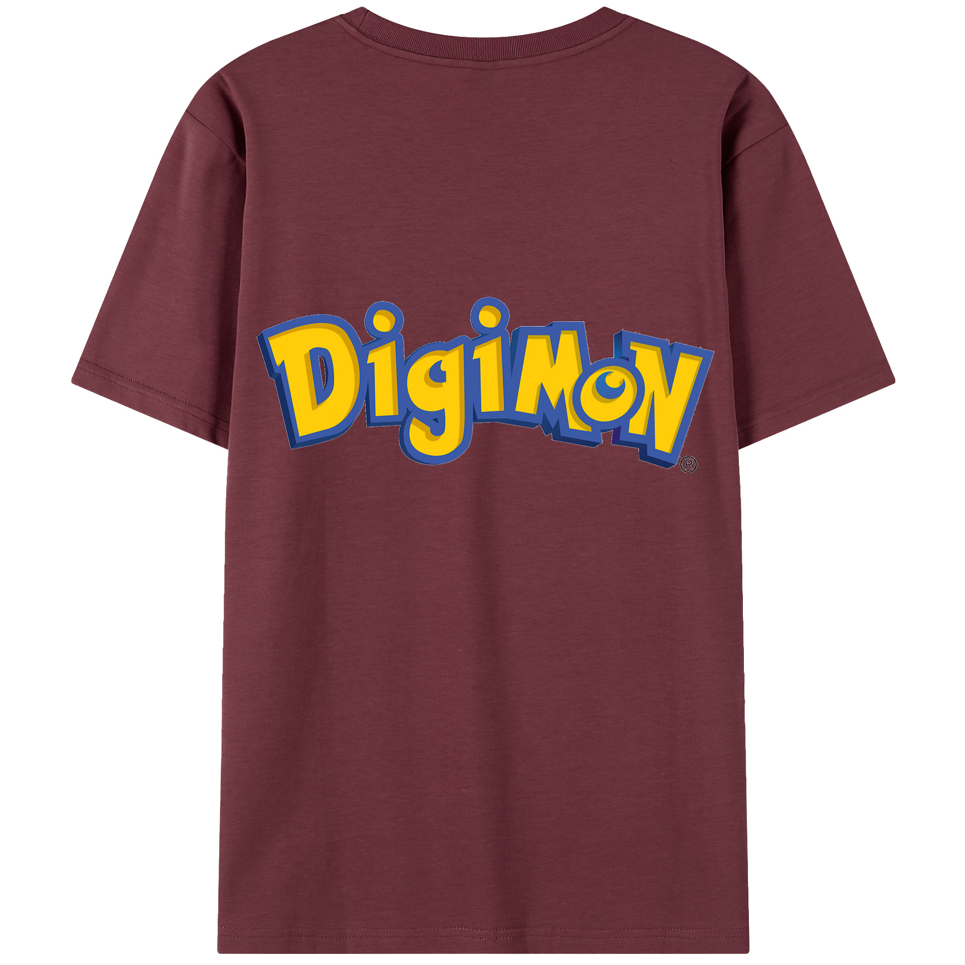 （画像用） Digimon デジタルモンスター/デジモン 綿100％半袖Tシャツ（背面プリント）